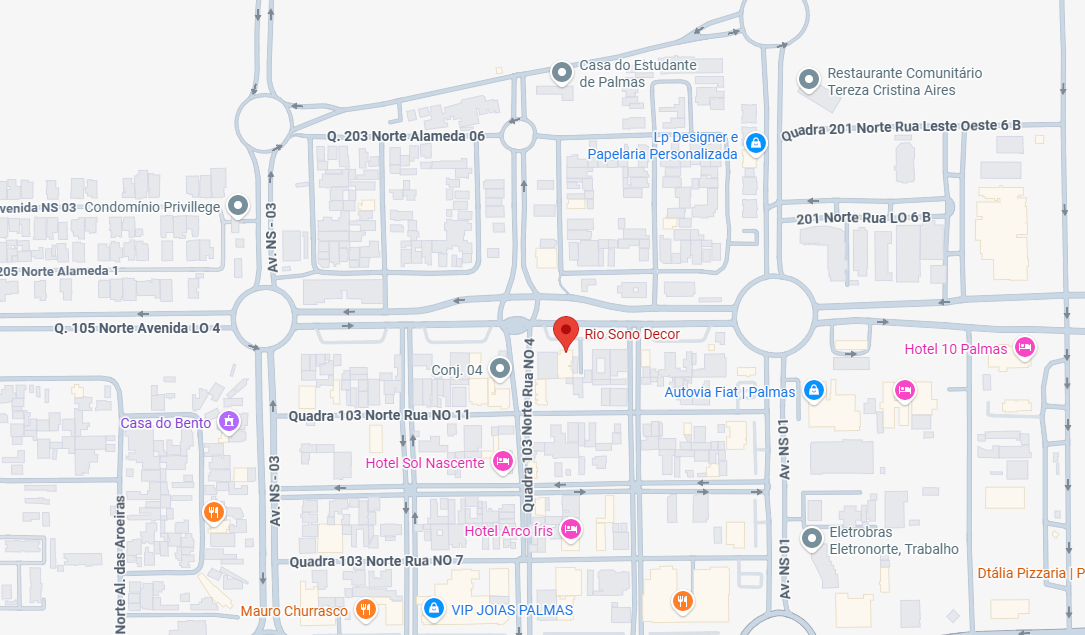 Localização Rio Sono Decor em Palmas — clique para abrir no Google Maps